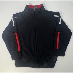 New Balance Toddler Boys Track Jacket 4T Black Red White Accents